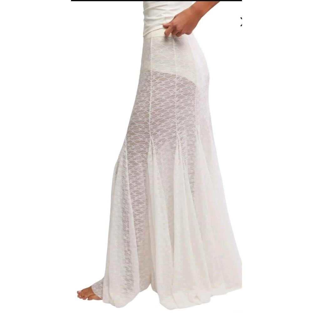 EUC Ivory Free People Kiss Kiss Sheer Mesh Maxi Slip XS - Picture 10 of 10